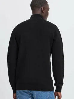 BLEND Pullover & Strickjacken<Herren Troyer - BHMFINTOS schwarz uni