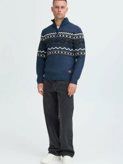 BLEND Sweatshirts & Sweatjacken<Herren Troyer - BHNolan blau gemustert