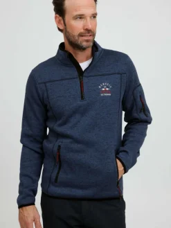 FQ1924 Sweatshirts & Sweatjacken<Herren Troyer - FQBirk blau uni