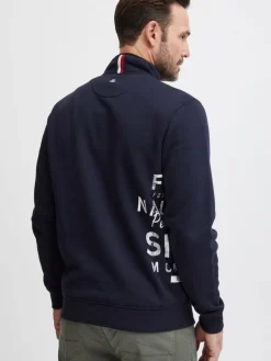 FQ1924 Pullover & Strickjacken<Herren Troyer - FQWilliam blau uni