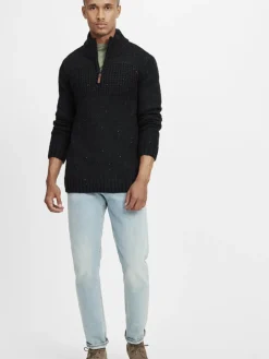 Indicode Pullover & Strickjacken<Herren Troyer - IDOslo schwarz uni