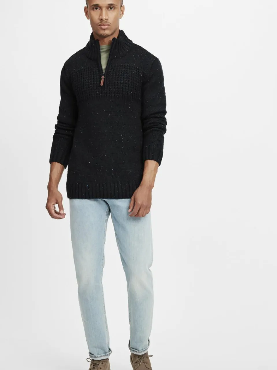 Indicode Pullover & Strickjacken<Herren Troyer - IDOslo schwarz uni