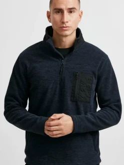 Indicode Sweatshirts & Sweatjacken<Herren Troyer - IDWimort blau meliert