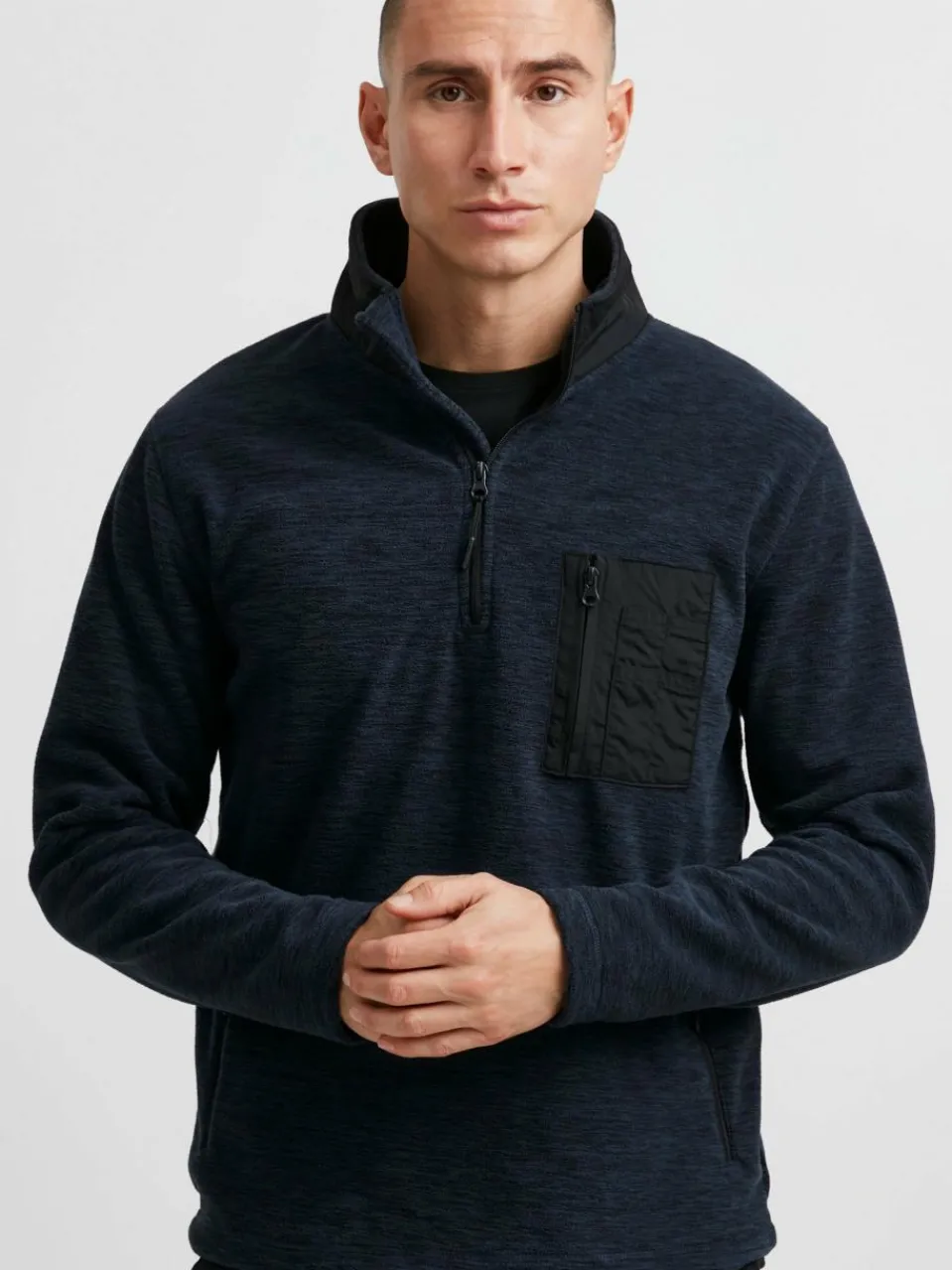 Indicode Sweatshirts & Sweatjacken<Herren Troyer - IDWimort blau meliert