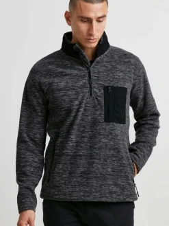 Indicode Sweatshirts & Sweatjacken<Herren Troyer - IDWimort schwarz meliert