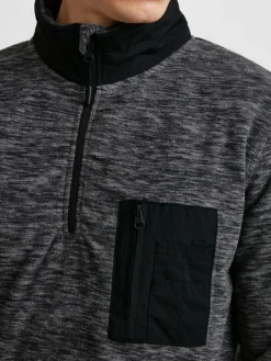 Indicode Sweatshirts & Sweatjacken<Herren Troyer - IDWimort schwarz meliert