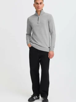 Solid Pullover & Strickjacken<Herren Troyer - SDAKANVIS grau uni