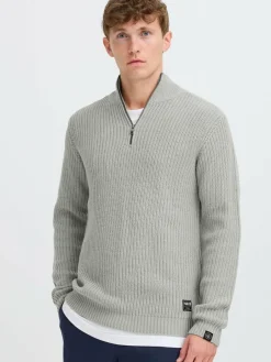 Solid Pullover & Strickjacken<Herren Troyer - SDARIAN hellgrau uni