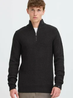 Solid Pullover & Strickjacken<Herren Troyer - SDARIAN schwarz uni