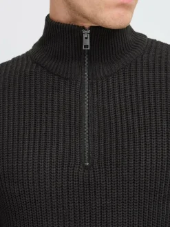 Solid Pullover & Strickjacken<Herren Troyer - SDARIAN schwarz uni