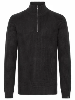 Solid Pullover & Strickjacken<Herren Troyer - SDARIAN schwarz uni