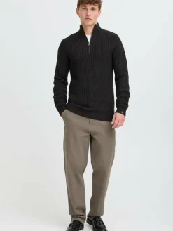 Solid Pullover & Strickjacken<Herren Troyer - SDARIAN schwarz uni