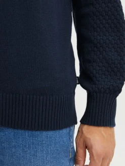 Solid Pullover & Strickjacken<Herren Troyer - SDClive blau uni