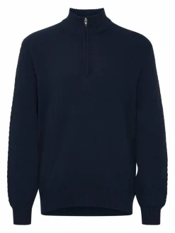 Solid Pullover & Strickjacken<Herren Troyer - SDClive blau uni