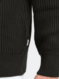 Solid Pullover & Strickjacken<Herren Troyer - SDNALLE schwarz uni