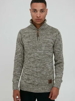 Solid Pullover & Strickjacken<Herren Troyer - SDPhilostrate grün meliert