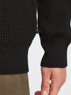 Solid Pullover & Strickjacken<Herren Troyer - SDRIVER HALFZIP schwarz uni