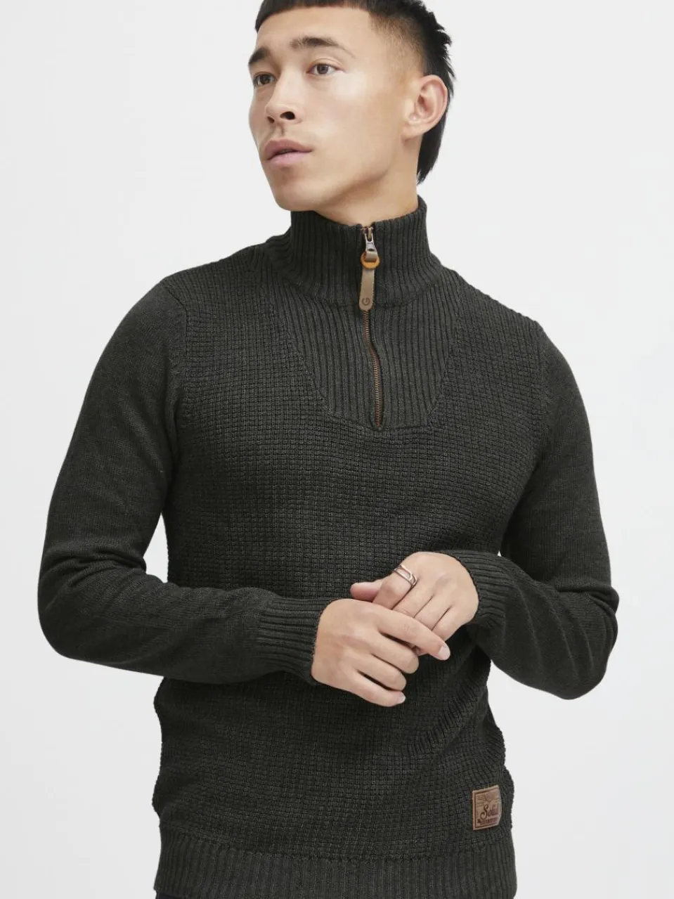 Solid Pullover & Strickjacken<Herren Troyer - SDTommy grau uni