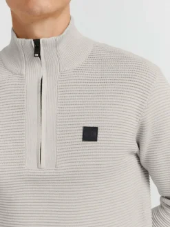 Solid Pullover & Strickjacken<Herren Troyer - SDValencia beige uni