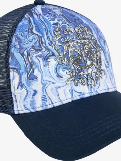 Carlo Colucci Mützen & Caps<Herren Trucker Cap - Deni blau gemustert
