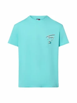 Tommy Jeans Shirts<Herren T-Shirt aqua bedruckt