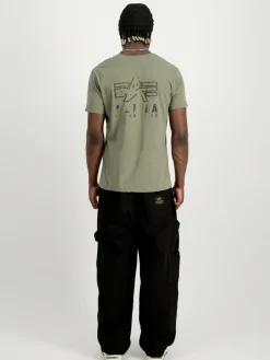 Alpha Industries Shirts<Herren T-Shirt oliv bedruckt