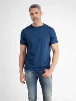 LERROS Shirts<Herren T-Shirt blau uni
