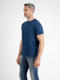 LERROS Shirts<Herren T-Shirt blau uni