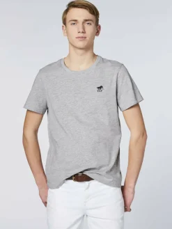 Polo Sylt Shirts<Herren T-Shirt hellgrau grau uni