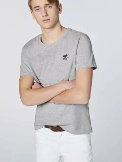 Polo Sylt Shirts<Herren T-Shirt hellgrau grau uni