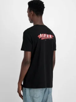 Alpha Industries Shirts<Herren T-Shirt schwarz uni