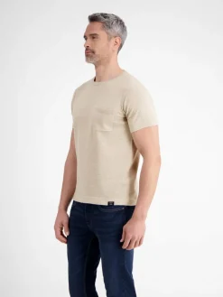 LERROS Shirts<Herren T-Shirt beige uni