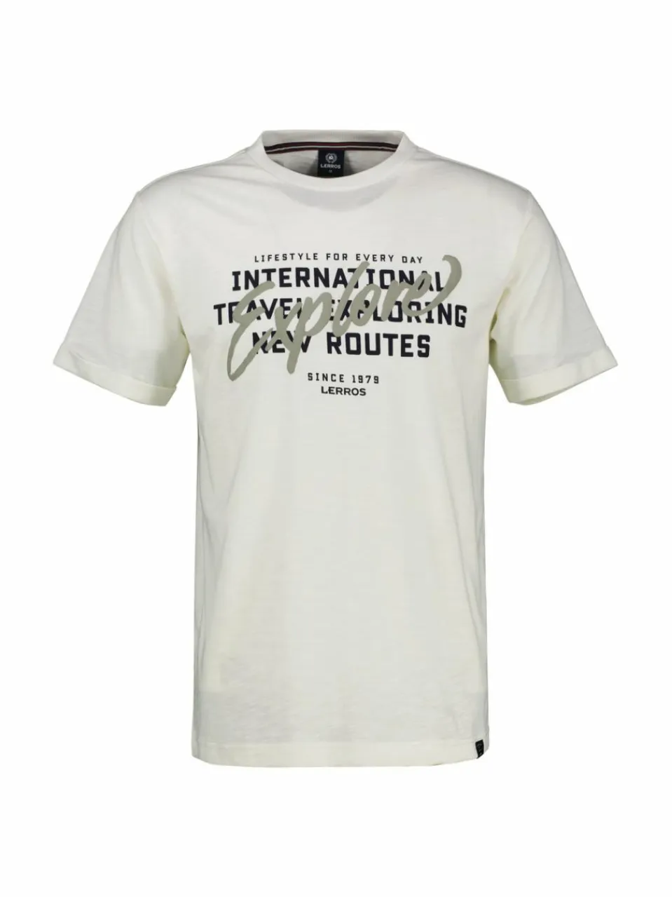 LERROS Shirts<Herren T-Shirt weiß uni