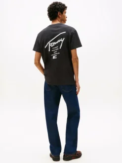 Tommy Jeans Shirts<Herren T-Shirt schwarz bedruckt
