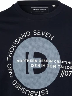 Tom Tailor Denim Shirts & Tops<Herren T-Shirt marine bedruckt