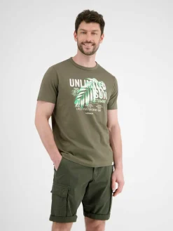 LERROS Shirts<Herren T-Shirt oliv uni