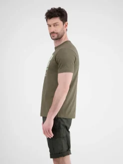 LERROS Shirts<Herren T-Shirt oliv uni
