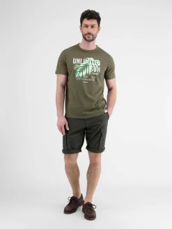 LERROS Shirts<Herren T-Shirt oliv uni