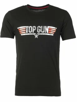Topgun Shirts<Herren T-Shirt schwarz uni