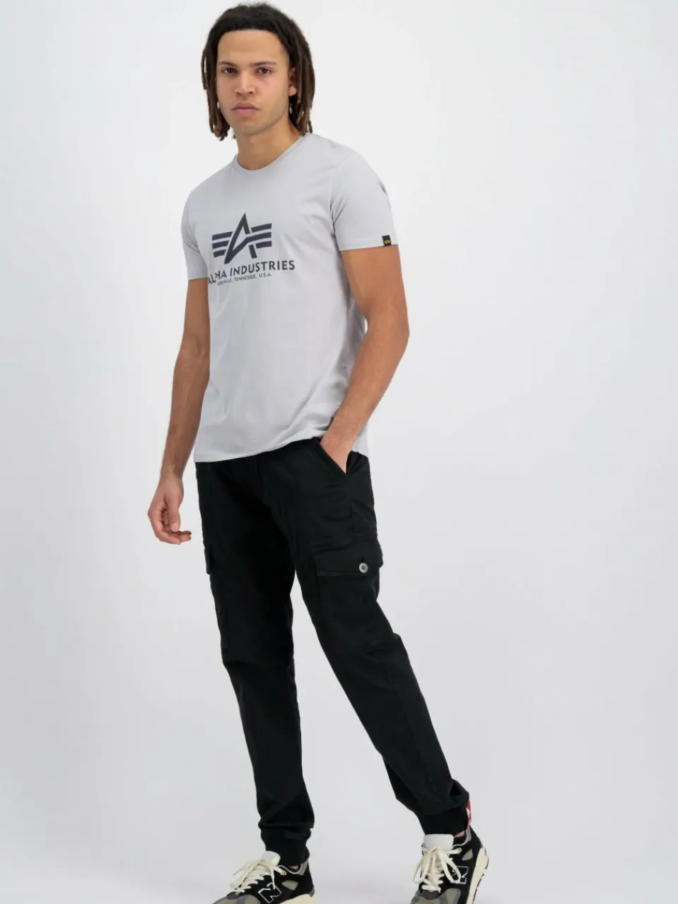 Alpha Industries Shirts<Herren T-Shirt blau bedruckt