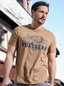 LERROS Shirts<Herren T-Shirt kastanie uni