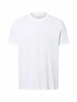 s.Oliver Shirts<Herren T-Shirt weiß uni