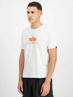 Alpha Industries Shirts<Herren T-Shirt weiß bedruckt