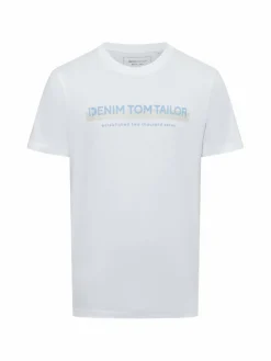 Tom Tailor Denim Shirts<Herren T-Shirt weiß bedruckt