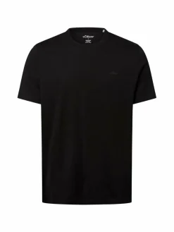 s.Oliver Shirts<Herren T-Shirt schwarz uni