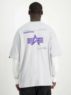 Alpha Industries Shirts<Herren T-Shirt blau bedruckt