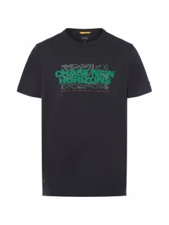 Camel Active Shirts<Herren T-Shirt marine grün bedruckt