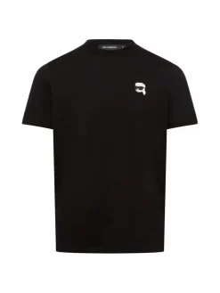 KARL LAGERFELD Shirts<Herren T-Shirt schwarz uni