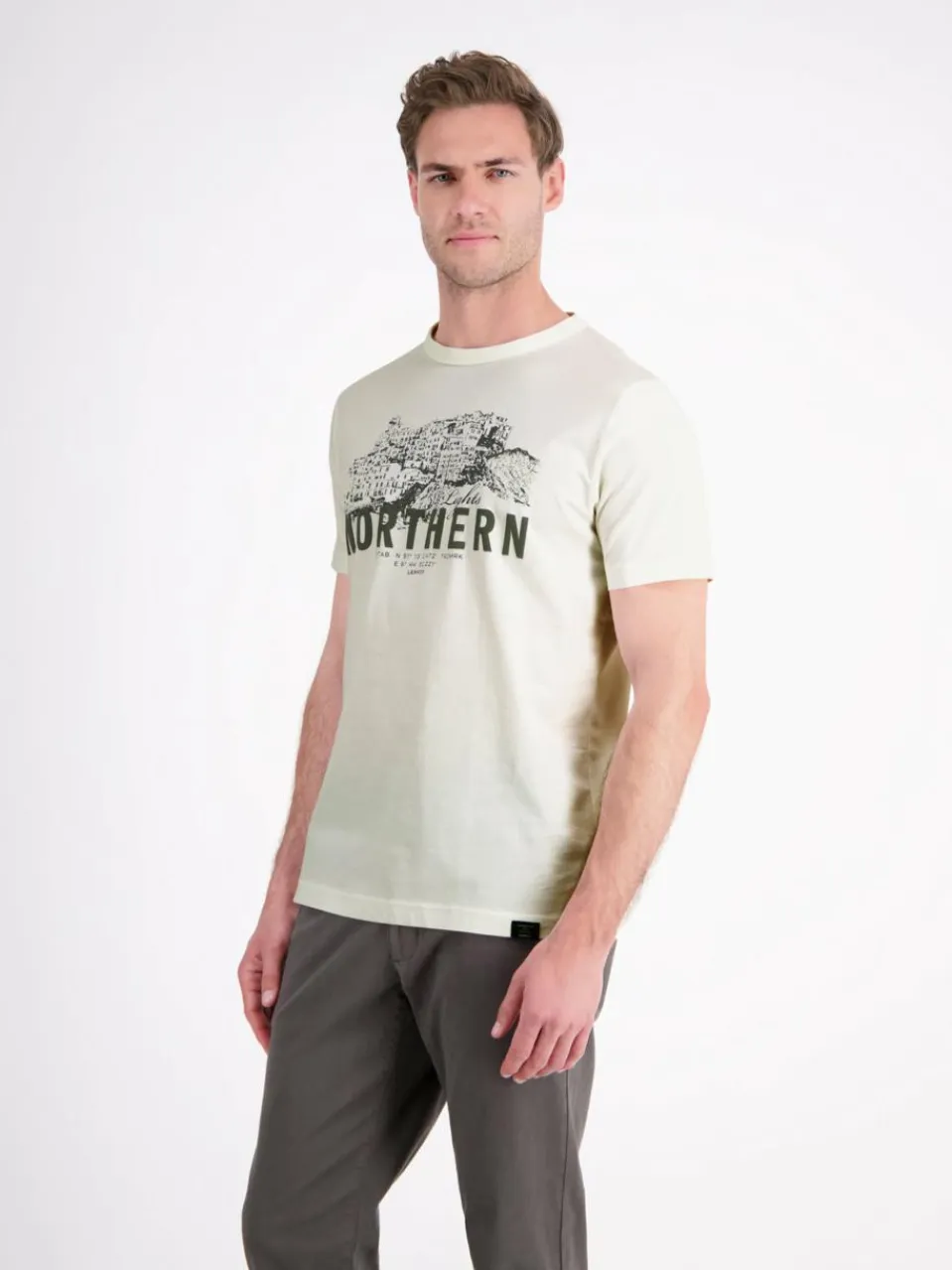 LERROS Shirts<Herren T-Shirt weiß uni