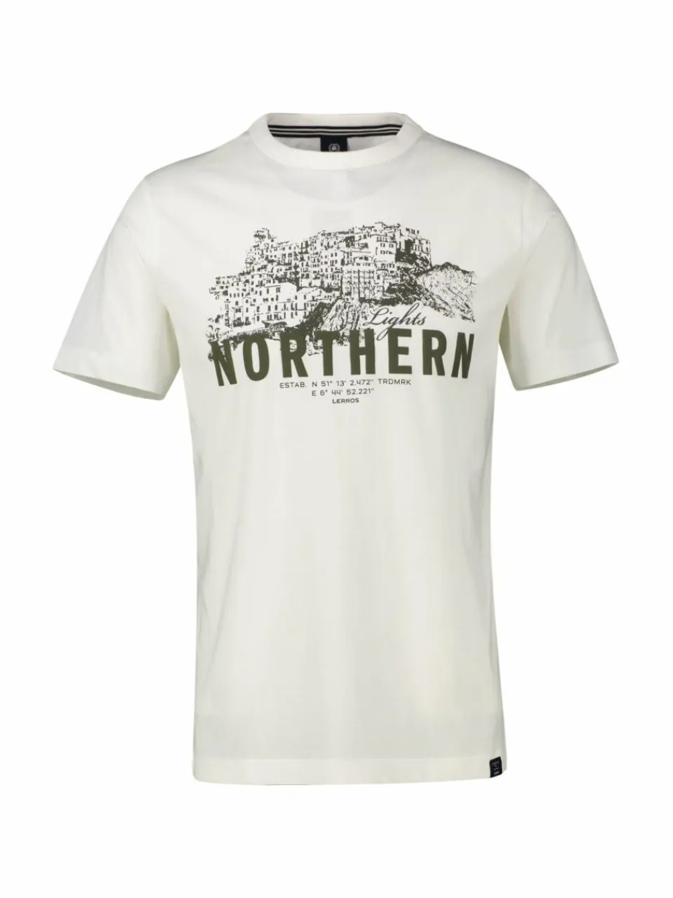 LERROS Shirts<Herren T-Shirt weiß uni